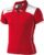 Sport polo met rits, Macron Logan, Rood/Wit, maat L