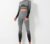 Sport set legging & crop shirt | grijs zwart | maat S