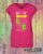 Sportshirt met korte mouw Fuchsia roze “DO IT WITH LOVE” Maat 3XL