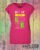 Sportshirt met korte mouw Fuchsia roze “DO IT WITH LOVE” Maat 5XL