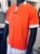 Sportshirt/Voetbalshirt heren, korte mouw, Macron, Oranje/Wit, maat L