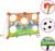 The Living Store Voetbalspeelset – Kinderen – 120 x 51 x 77.5 cm – wit/rood