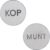 Toss munten – kop of munt – Ø40x3mm – 5 stuks