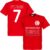 Tunesië Msakni 7 Team T-Shirt – Rood – S