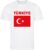 Turkije – Turkey – Türkiye – T-shirt Wit – Voetbalshirt – Maat: 146/152 (L) – 11-12 jaar – Landen shirts