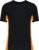 Tweekleurig herensportshirt ‘Tiger’ met ronde hals Black/Orange – XL