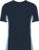 Tweekleurig herensportshirt ‘Tiger’ met ronde hals Navy/Sky Blue – L