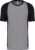 Tweekleurig sportshirt unisex ‘Proact’ korte mouwen Fine Grey/Black – S