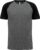 Tweekleurig triblend sportshirt heren Grey Heather/Black – 3XL