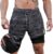 U Fit One Sportbroek voor Heren – Hardloopbroek met Mobiel Zak – 2 in 1 Shorts – Camo Grijs – Maat XL