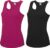 Voordeelset – fuchsia roze en zwart sport singlet voor dames in maat Large(40) – Dameskleding sport shirts