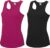 Voordeelset – fuchsia roze en zwart sport singlet voor dames in maat Small(36) – Dameskleding sport shirts