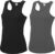 Voordeelset – grijs en zwart sport singlet voor dames in maat Medium – Dameskleding sport shirts