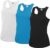 Voordeelset – wit, blauw en zwart sport singlet voor dames in maat Large(40) – Dameskleding sport shirts