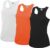 Voordeelset – wit, oranje en zwart sport singlet voor dames in maat X-large(42) – Dameskleding sport shirts