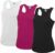 Voordeelset – wit, roze en zwart sport singlet voor dames in maat Large(40) – Dameskleding sport shirts