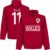 Wales Bale 11 Team Hooded Sweater – L