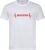 Wit T-Shirt met “ Deventer hartslag “ print Rood Size XXL