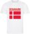 WK – Denemarken – Denmark – T-shirt Wit – Voetbalshirt – Maat: 146/152 (L) – 11-12 jaar – Landen shirts