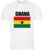 WK – Ghana – T-shirt Wit – Voetbalshirt – Maat: 146/152 (L) – 11-12 jaar – Landen shirts