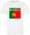 WK – Portugal – T-shirt Wit – Voetbalshirt – Maat: 134/140 (M) – 9 – 10 jaar – Landen shirts