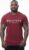 Wolftech Gymwear Sportshirt Heren – Rood / Bordeaux – M – Slim Fit – Sportkleding Heren