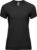 Zwart dames sportshirt korte mouwen Bahrain merk Roly maat L