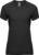 Zwart dames sportshirt korte mouwen Bahrain merk Roly maat L